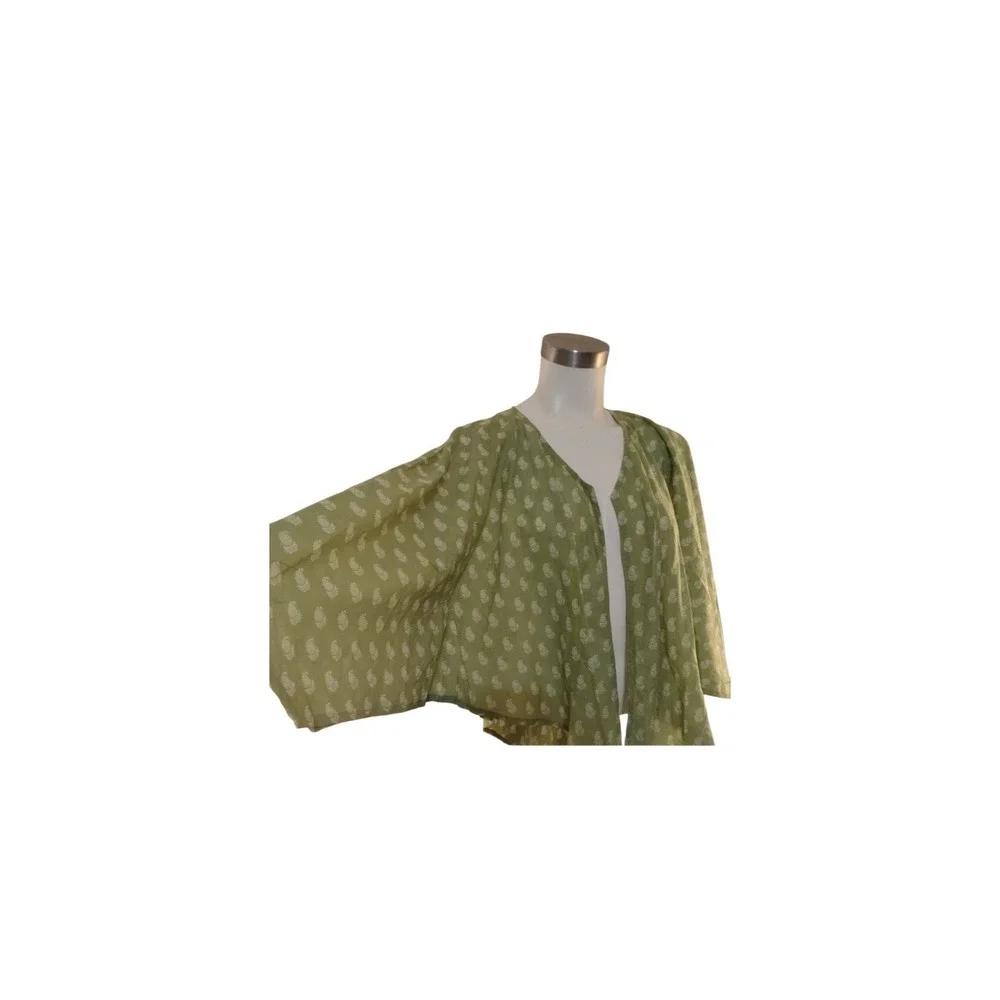CRAFT RESOURCE CENTER (CRC)‎ Petite Paisley Wrap Organic Cotton Size S/M Green